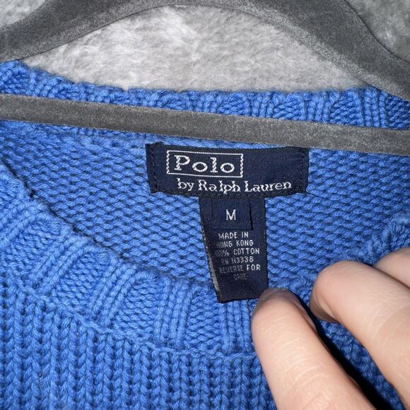 Vintage Polo Ralph Lauren Women's Thick Knit Sweater Size Med Preppy Tennis - Picture 4 of 7